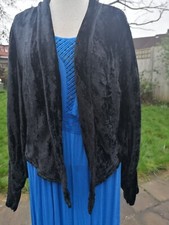 Jacket shrug bolero Holy Clothing black velvet romantic medieval boho L 14