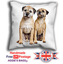 Border Terrier Cushion Design, Dog Art Cushion, Border Terrier Pillow, 