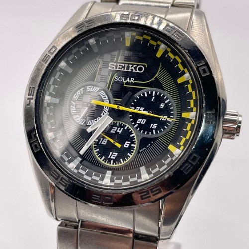 Seiko solar chronograph black - seiko,