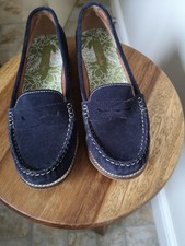 Moshulu Petrel Indigo Suede Loafers Size 37 UK 4. Very Good Condition. No Box