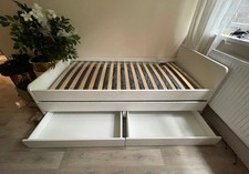 ikea white extendable bed "SLAKT" great condition