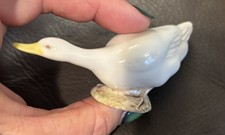 Vintage Branksome China Porcelain White Duck Goose no chips or cracks 3.5” long 