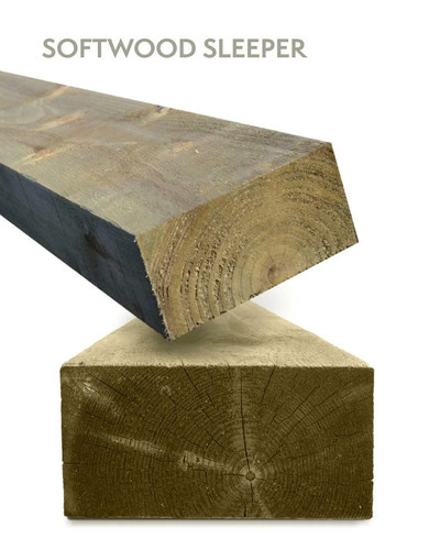 Timber sleeper 195mm - timber,