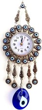 Turkish Wall Clock Nazar Evil