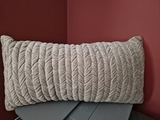 Brand New - Abigail Ahern - Elok Velvet Boudoir Cushion - Grey Mink