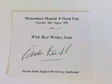 gordon banks autograph - original