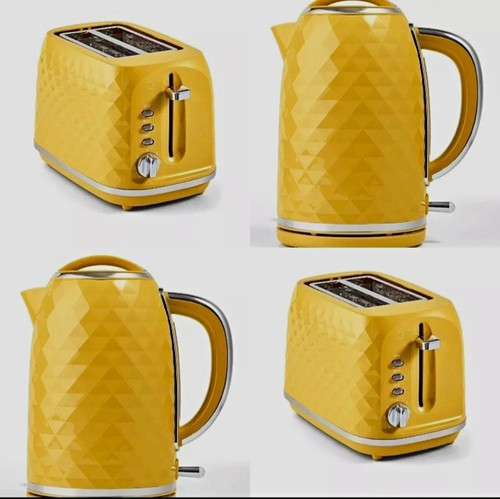 Yellow diamond kettle - yellow, &