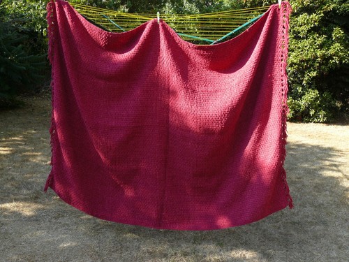 Pink woven polyester chenille