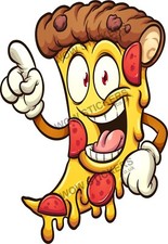 Pizza Mascot D sticker trailer