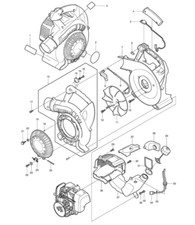 Makita BHX2500 24.5cc Four Stroke Petrol Leaf Blower Parts (used)