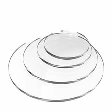 Laser Cut Clear Acrylic Plastic Circle Discs Perspex Sheet - Various Sizes