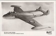 DE HAVILLAND VENOM REAL PHOTO POSTCARD RPPC ROYAL AIR FORCE VV613