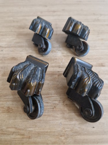 Antique set brass lion - set,