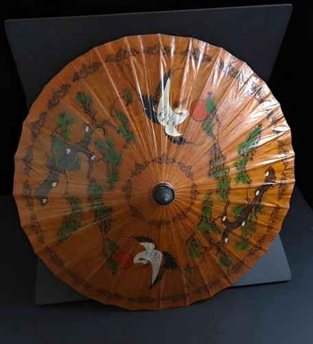 Vintage bamboo paper parasol - vintage,