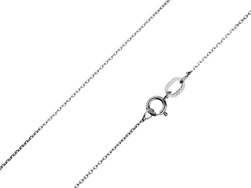 9ct white gold - necklace, chain