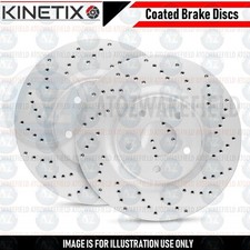 FOR STARLET 1.3 TURBO EP82 EP91 GLANZA V FRONT DRILLED BRAKE DISCS 255mm PAIR