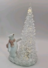 Polar Bear And Light Up Christmas Tree Christmas Ornament  18CM NEW