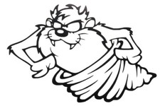 5” taz manian devil Decal