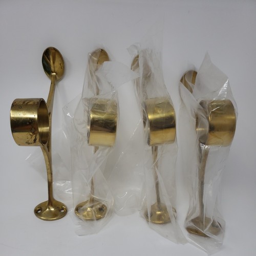 Vintage solid brass foot rail - brass,