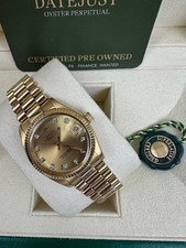 ROLEX DATEJUST  68278 31MM FULL 18K  GOLD MID SIZE  BOX AND CERTIFICATES
