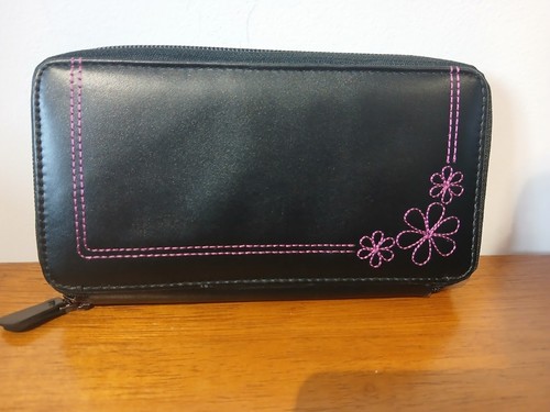 Hotter large black purse - ,, pink