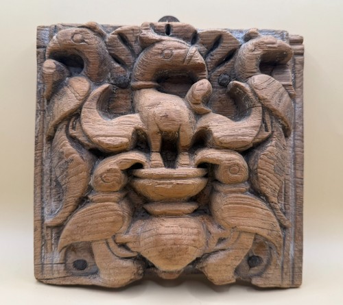 Antique indian carved wood - carved,