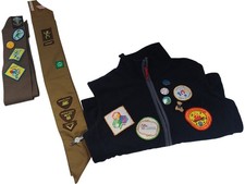 Brownies and Girl Guide Badge Collection with Sash and Vest