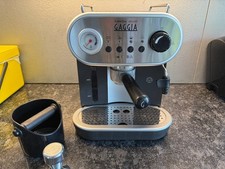 Gaggia Carezza Deluxe Espresso Coffee Machine with Tamper & Knock Box. Working
