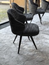 Minotti Leslie Swivel Dining Chairs Set of 4 Chairs