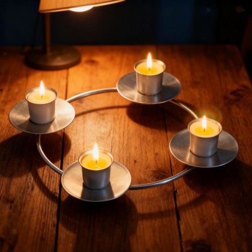 Round taper candle holder - round,