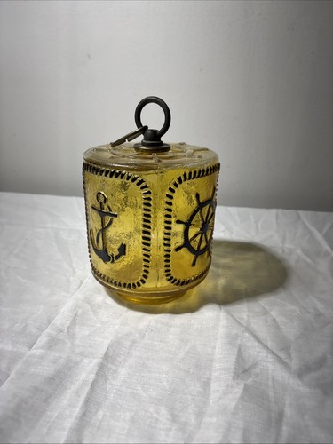 Vintage amber glass nautical - vintage,