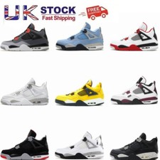 Gift Air Jordan Retro 4 Mid Military Black White Size UK 3-10 xmas Hot