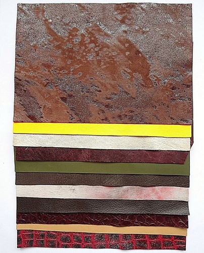 Leather hide pieces 20cm - 20cm, x