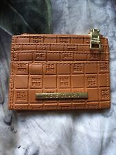 STEVE MADDEN ZIP WRISTLET WALLET CASE Card ID Holder Brown