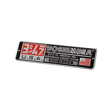 x1 YOSHIMURA 3D Heatproof Metal Exhaust Badge Sticker Graphic Decal