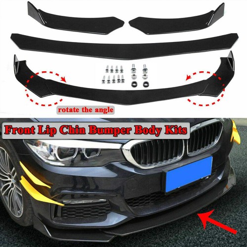 Black front bumper lip - black,