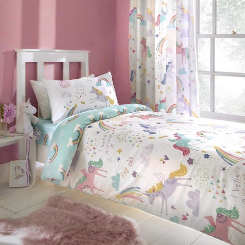 Bedlam rainbow unicorn duvet - rainbow, unicorn-duvet