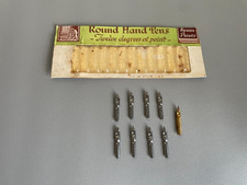 8 x William Mitchell's Pedigree Round Hand Dip Nibs & 1 x J. Egerton Nib