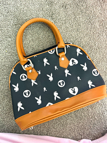 Playboy faux leather - leather, top