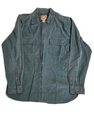 Vintage Banana Republic Mill Valley Fine Corduroy Button Down Shirt Sz 8 Green