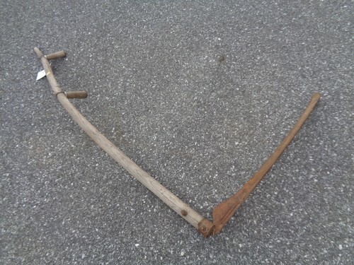 Vintage wood handle scythe - vintage,