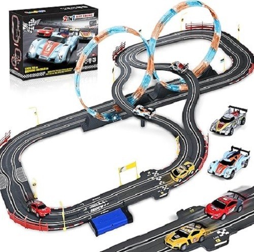 Slot car race - slot, with