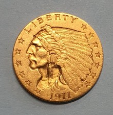 USA 2.5 Dollars 1911 - India