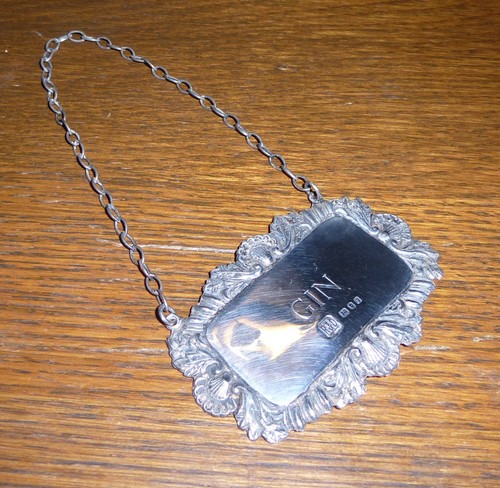 Vintage solid silver gin - vintage,