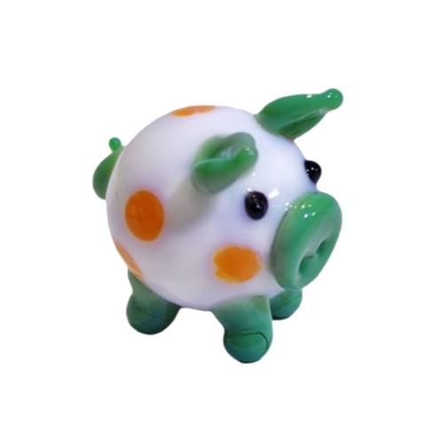 Unique glass pig minaiture - glass,