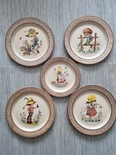 5 Purbeck Pottery Plates Gisela Gottschlich 1970s Decorative Plate Vintage VGC