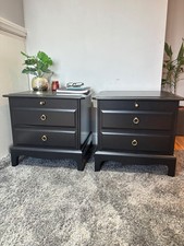 Stag Minstrel bedside cabinets x 2 black