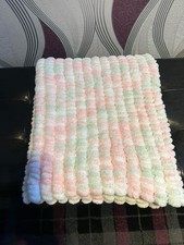 Pom Pom Blanket Pink Mint