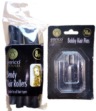 8 Pk Bendy Hair Rollers AND 50 pk Hair Pins - Enrico Shonalli. Christmas Present