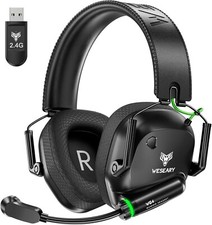 WESEARY Wireless Gaming Headset for PC,PS5, PS4, Ultra-Low Latency